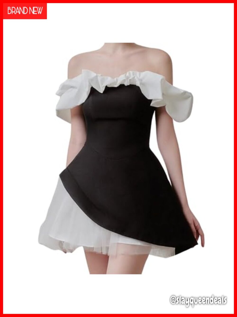 Off Shoulder Ruffle Mini Dress Bodycon Cocktail Party